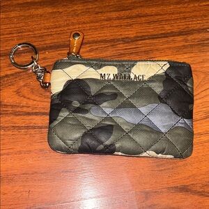MZ Wallace Quilted Camouflage Pouch with Keychain